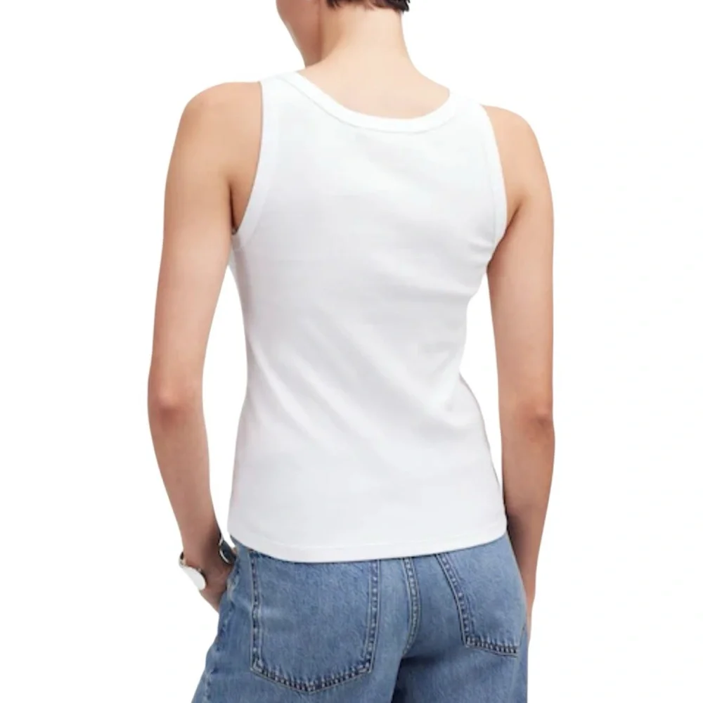 Madewell (Re)generative Cotton Essential High-Neck
Tank in White - Picture 5 of 9